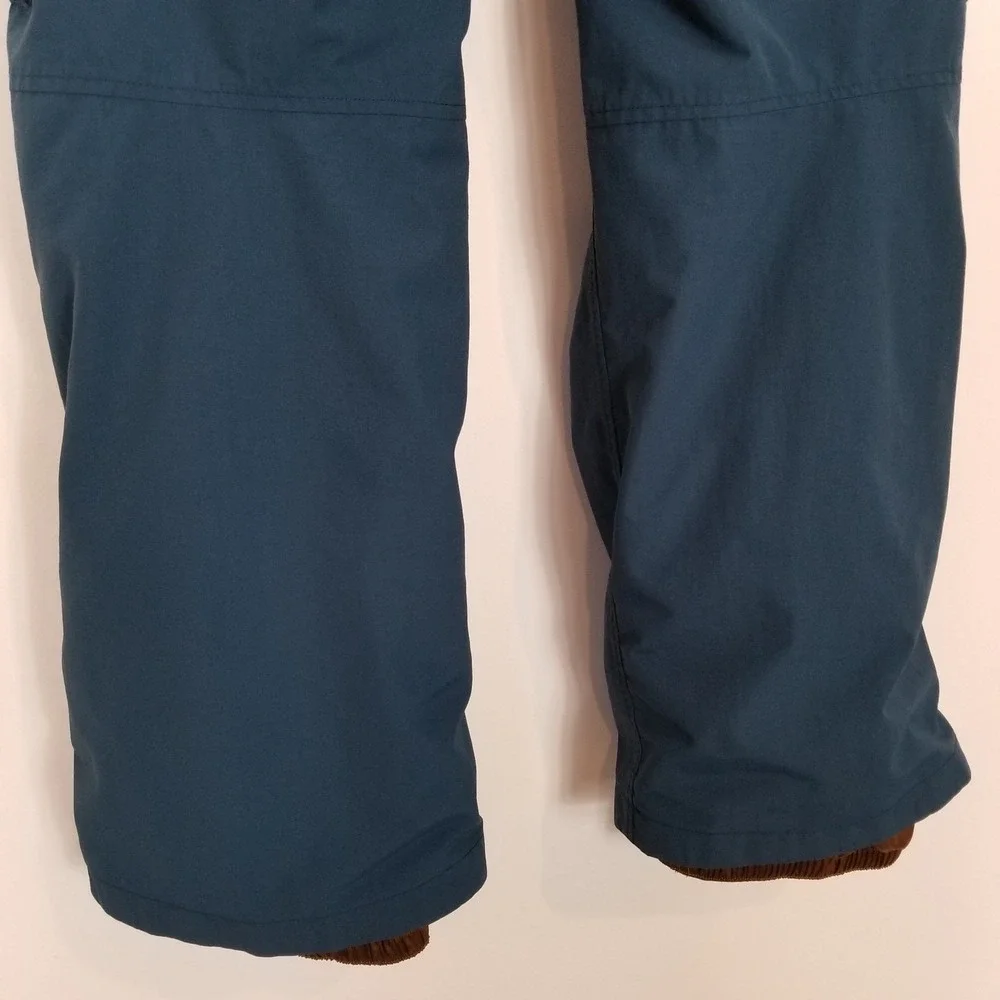 The North Face Men HyVent Ski Rain Pants Sz M TealCargo‎ Pockets Outdoor Lined